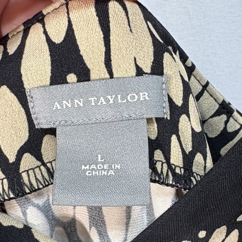 🦆 Ann Taylor Black and Tan knit strappy Maxi Dress - Picture 6 of 11